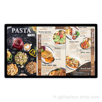 Tableau de menu LCD mural intérieur 43&quot;